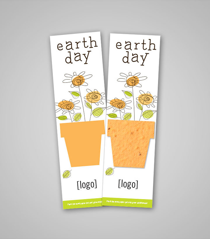 Mini Shape Bookmark: Ribbon - Seed Cards