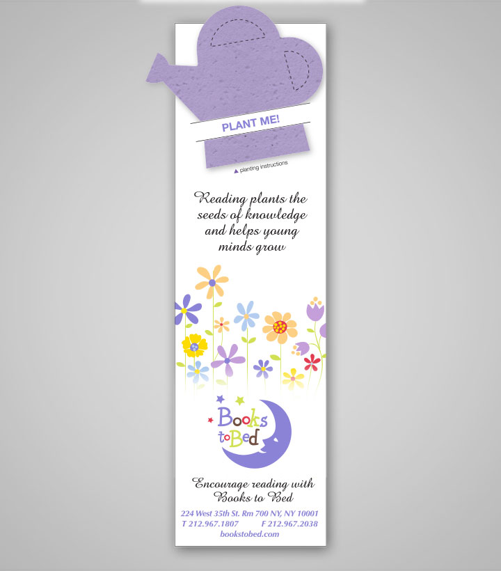 Custom Printed Seed Paper Square Bookmarks