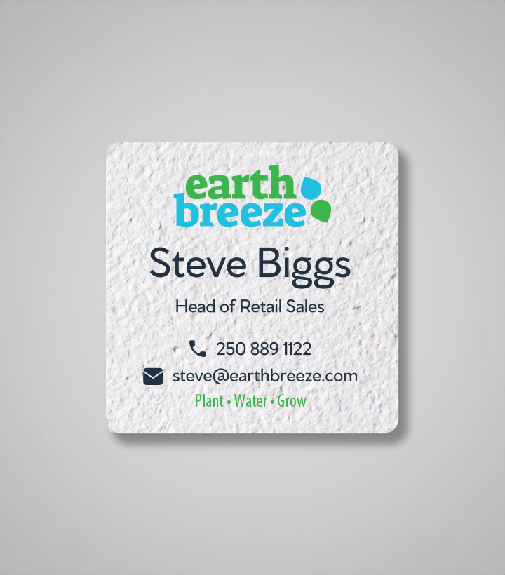 square seed paper business card - C