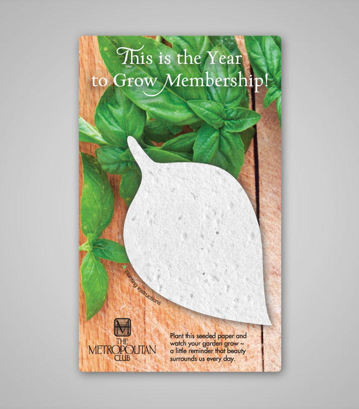 Recipe Card with Plantable Seed Shape, USA Made